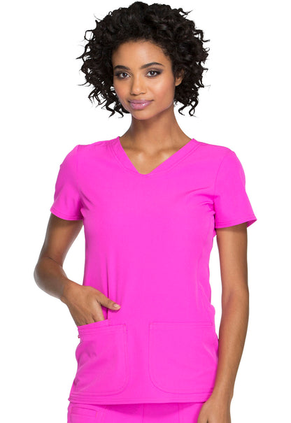 HeartSoul Break on Through Women's Pitter-Pat V-Neck Solid Scrub Top 20710