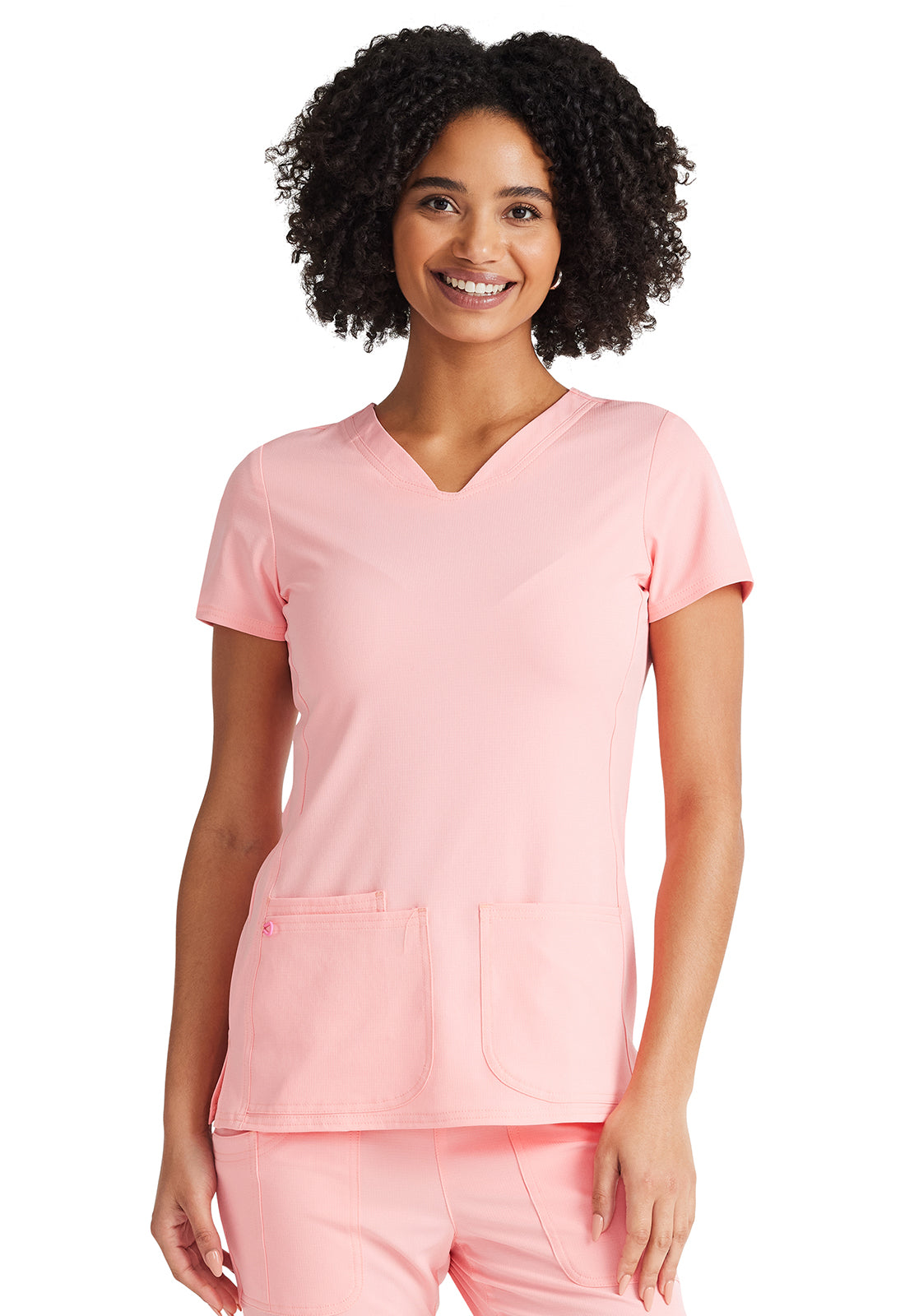 HeartSoul Break on Through Women's Pitter-Pat V-Neck Solid Scrub Top 20710