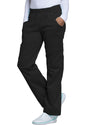 Cherokee WW Core Stretch Women's Mid Rise Pull-On Cargo Scrub Pant 4005