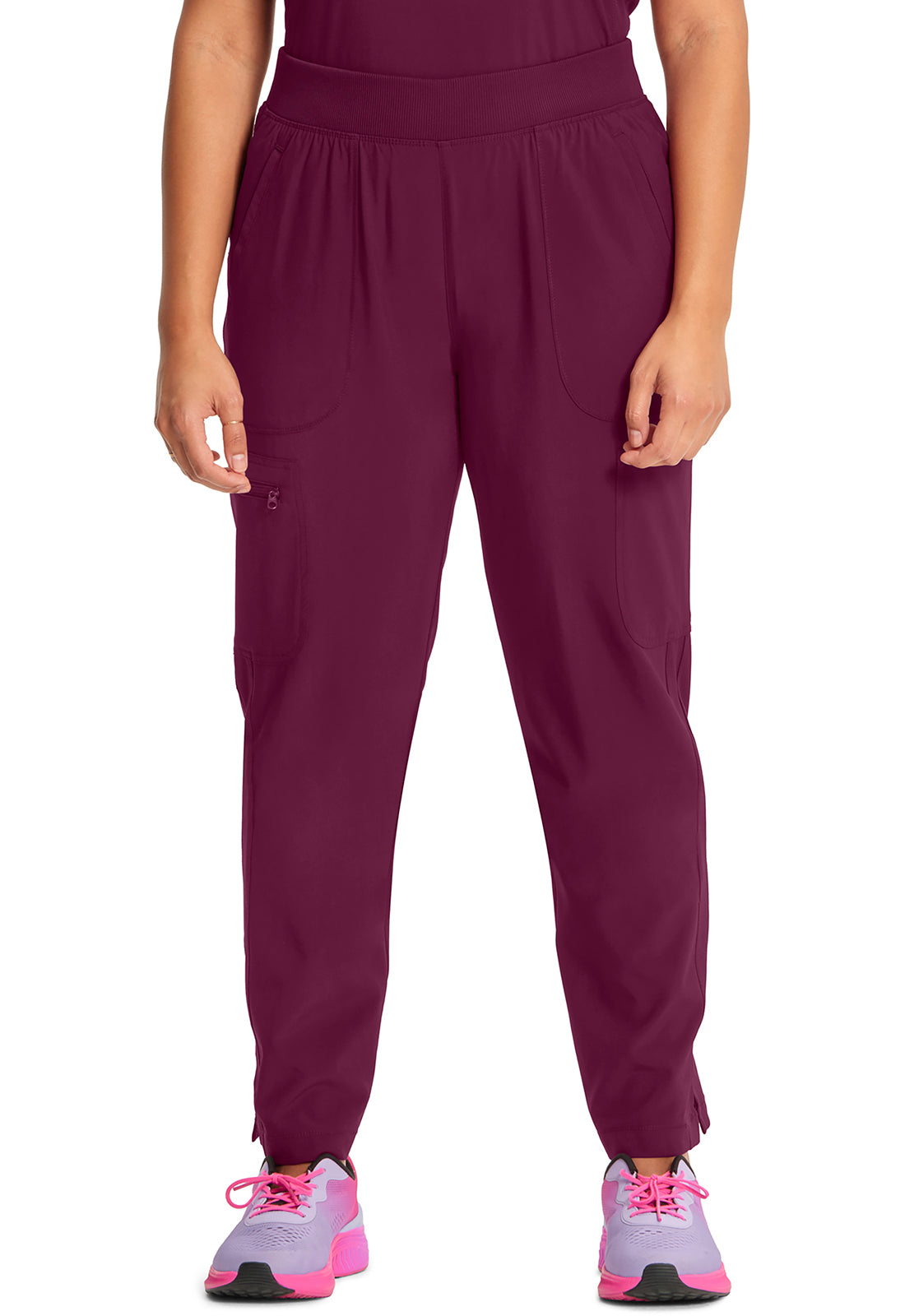 TALL - Cherokee Infinity Women's Mid Rise Tapered Leg Pull-on Scrub Pant CK065AT