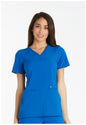 Cherokee iFLEX Women's V-Neck Knit Panel Scrub Top CK605