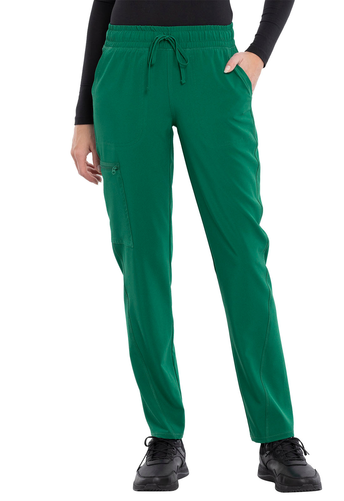 Allura by Cherokee Damen-Hose mit mittelhohem Bund, konisch zulaufendem Bein und Kordelzug, CKA184