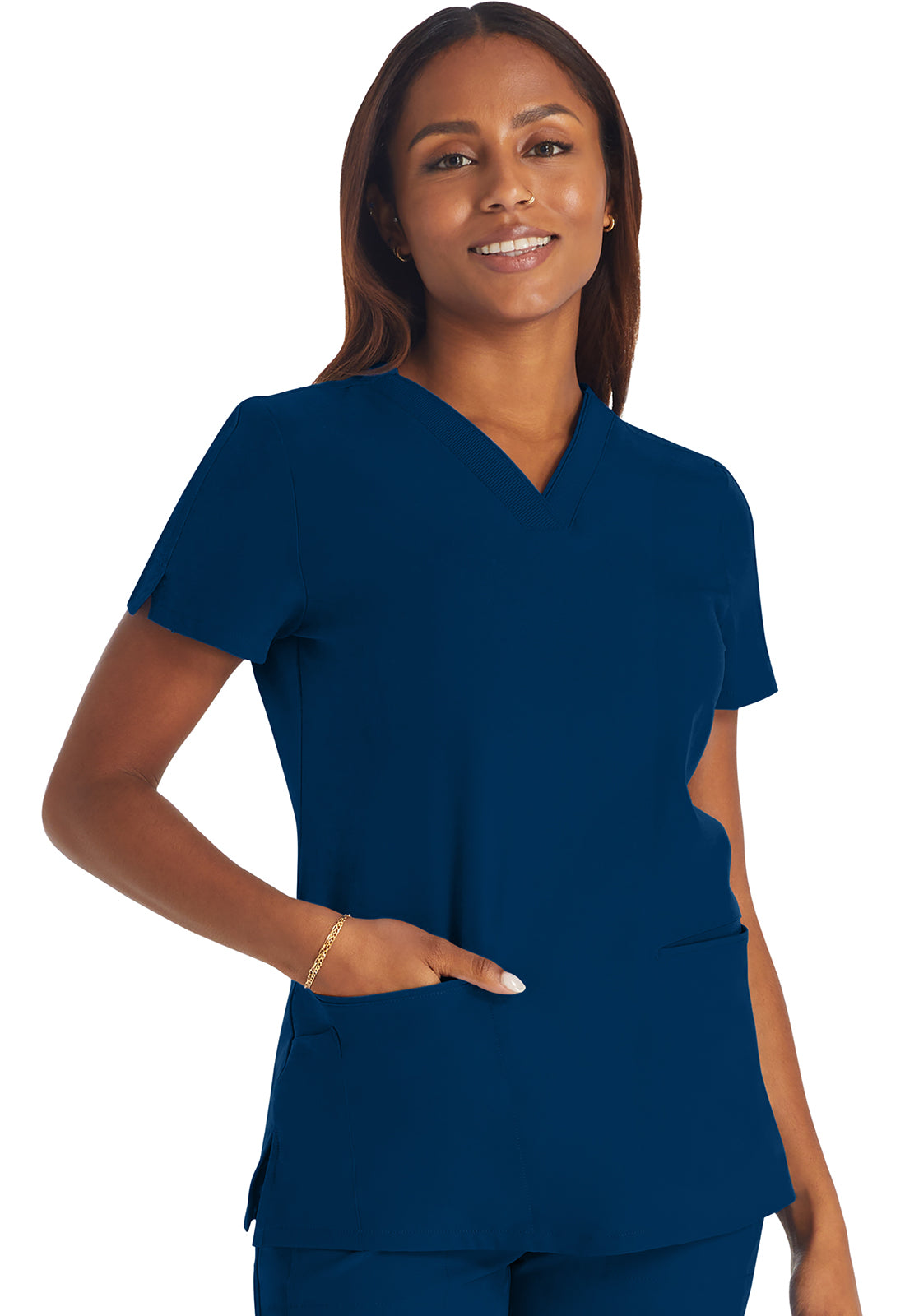 NEW! Allura Reserve Women's V-Neck 3-Pocket Scrub Top CKA701