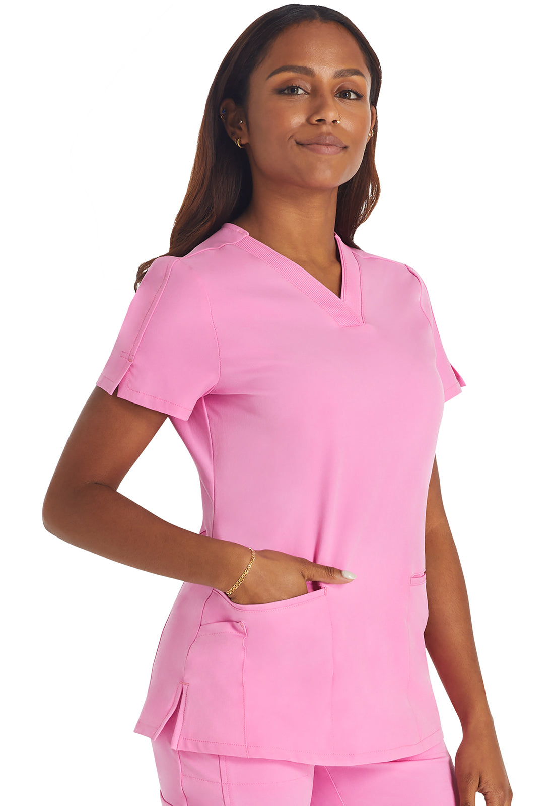 NEW! Allura Reserve Women's V-Neck 3-Pocket Scrub Top CKA701