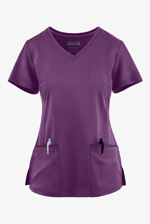 HH Purple Label Damen Juliet Yoga-Scrub-Top mit V-Ausschnitt 2245