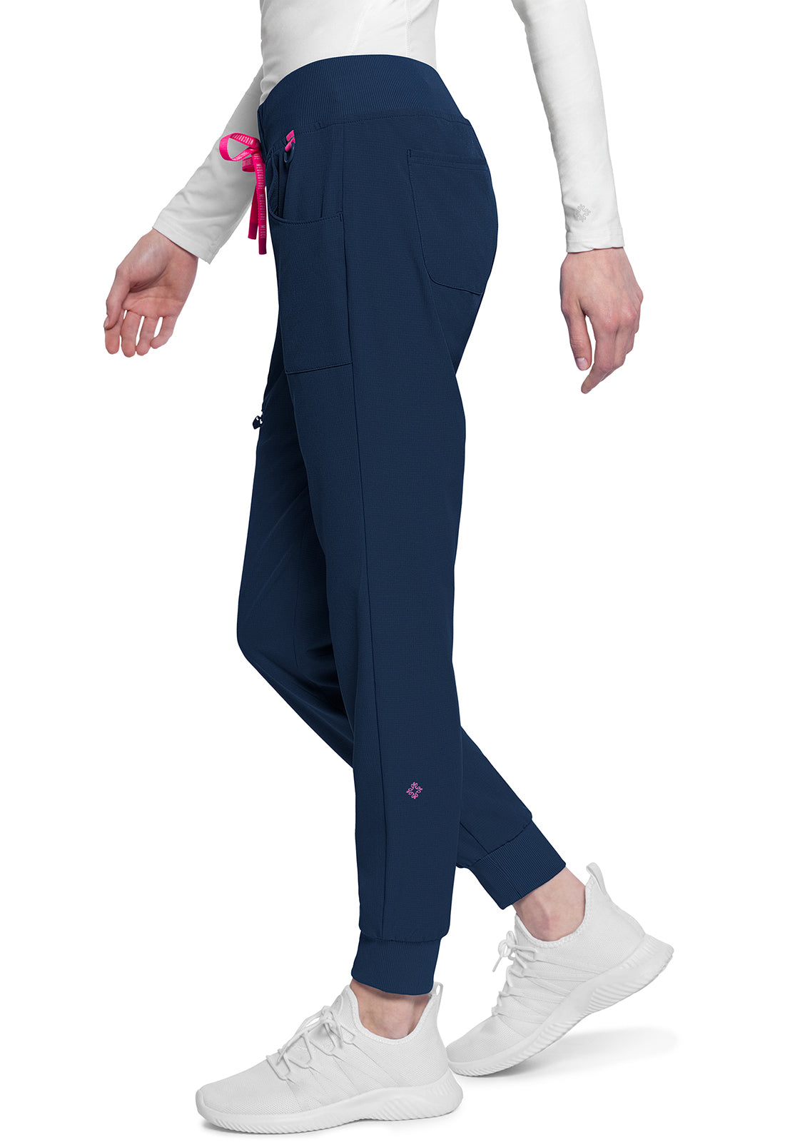 Med Couture AMP Collection Women's Mid-Rise Jogger Scrub Pant MC102 NAVY