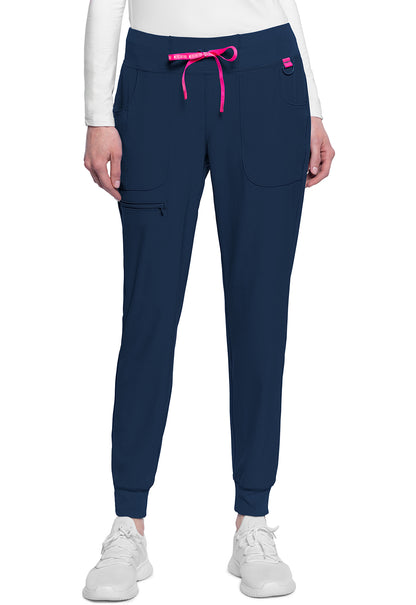 Med Couture AMP Collection Women's Mid-Rise Jogger Scrub Pant MC102 NAVY