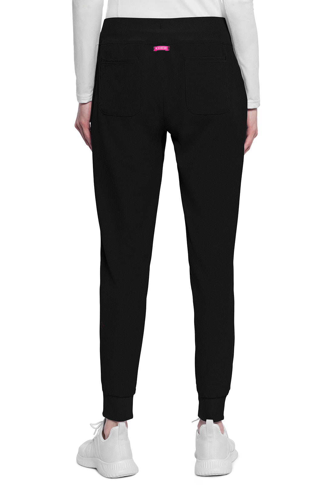 Med Couture AMP Collection Women's Mid-Rise Jogger Scrub Pant MC102 BLK Black