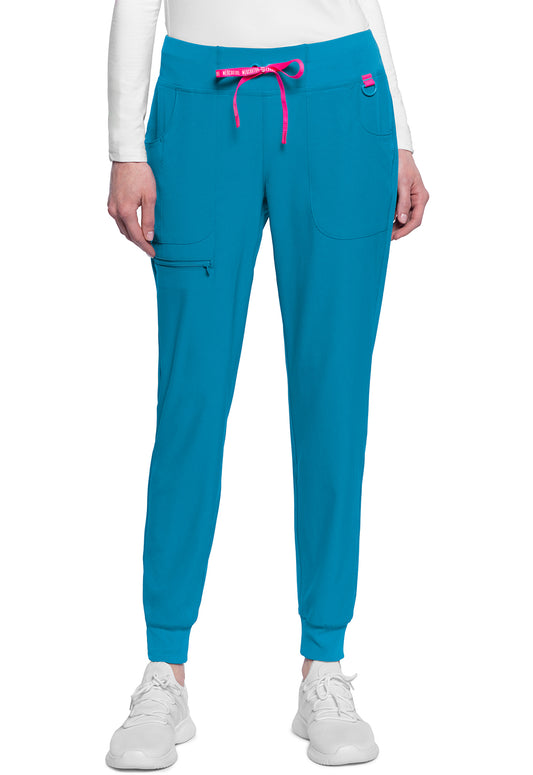 Med Couture AMP Collection Women's Mid-Rise Jogger Scrub Pant MC102 HYBR Hyper Blue