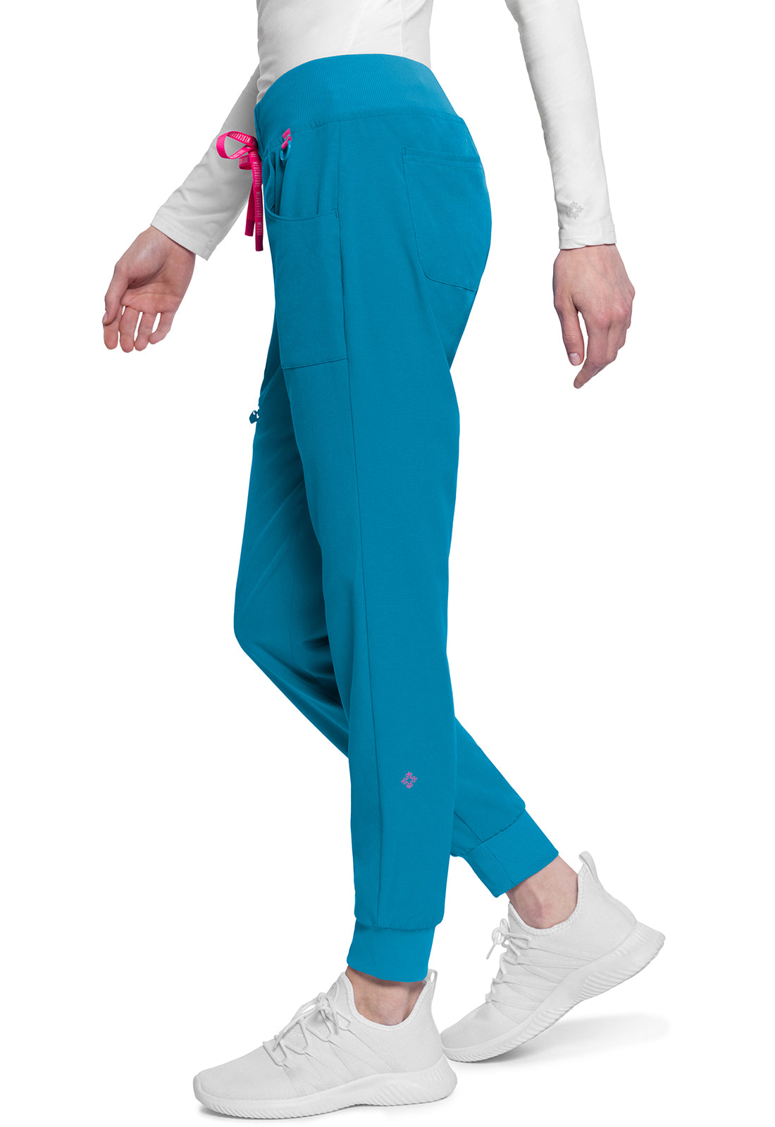 Med Couture AMP Collection Women's Mid-Rise Jogger Scrub Pant MC102 HYBR Hyper Blue