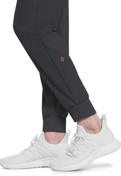 Med Couture AMP Collection Women's Mid-Rise Jogger Scrub Pant MC102 PWTR Pewter