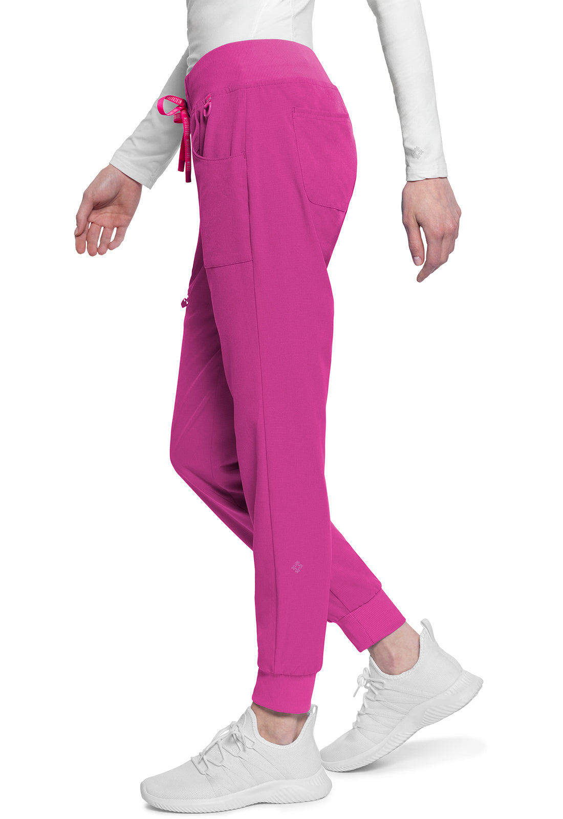 Med Couture AMP Collection Women's Mid-Rise Jogger Scrub Pant MC102 UTMG Ultra Magenta