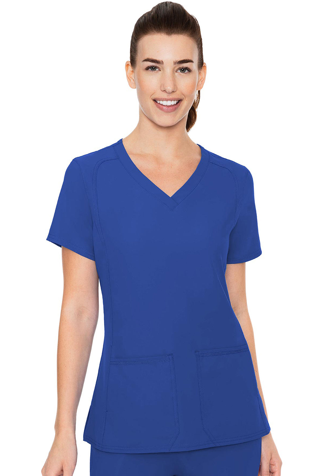 Insight by Med Couture Women's Side Pocket Solid Scrub Top 2468