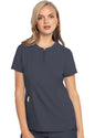 NEW FASHION! MC Insight Women's Zip Front Henley Scrub Top MC609