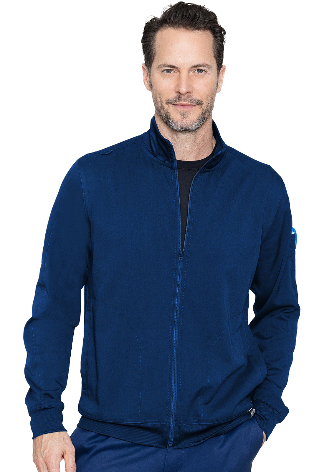 Rothwear by Med Couture Men's Zip Up Solid Scrub Jacket 7678