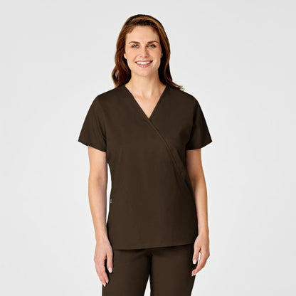 Wink WONDERWORK Women's  Mock Wrap Scrub Top 102