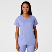 Wink PRO Women's 4 Pocket Notch Neck Scrub Top 6419